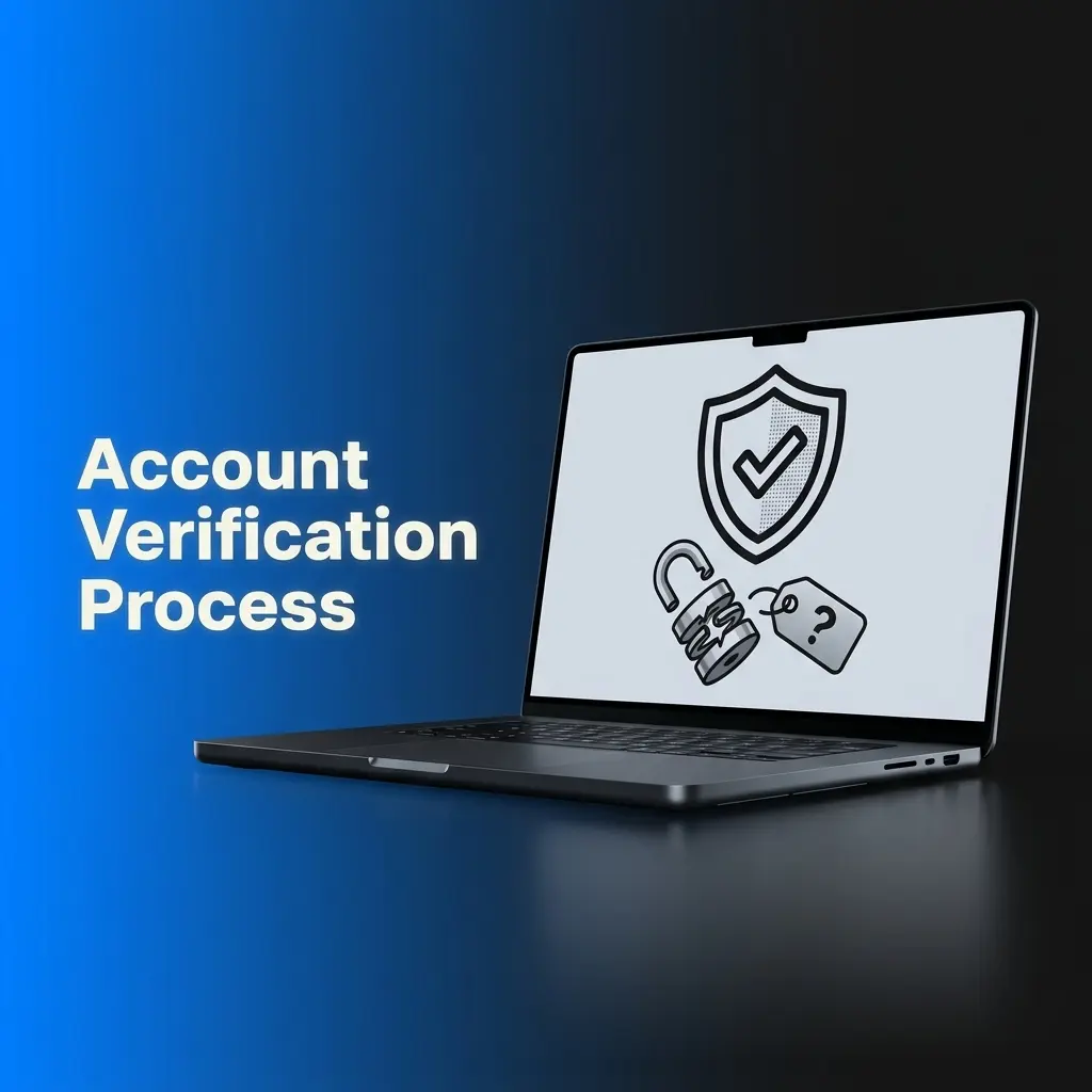 Step-by-step account verification process showing identity and address document submission for full account access