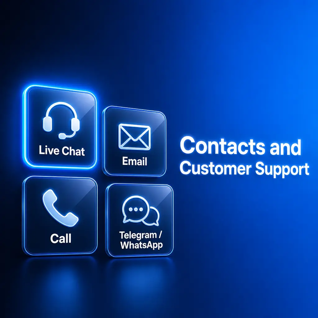 1win customer support channels showing live chat, email contact, and FAQ options for Filipino players