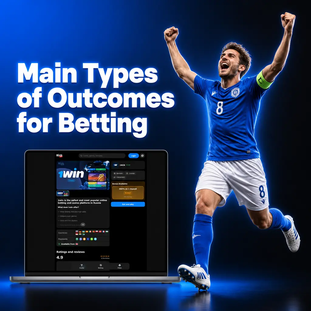 1win sportsbook displaying main types of betting outcomes and their settlement rules across various sports markets