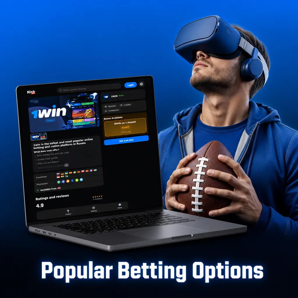 1win betting options including live in-play bets, accumulators, and pre-match wagers across sports and esports