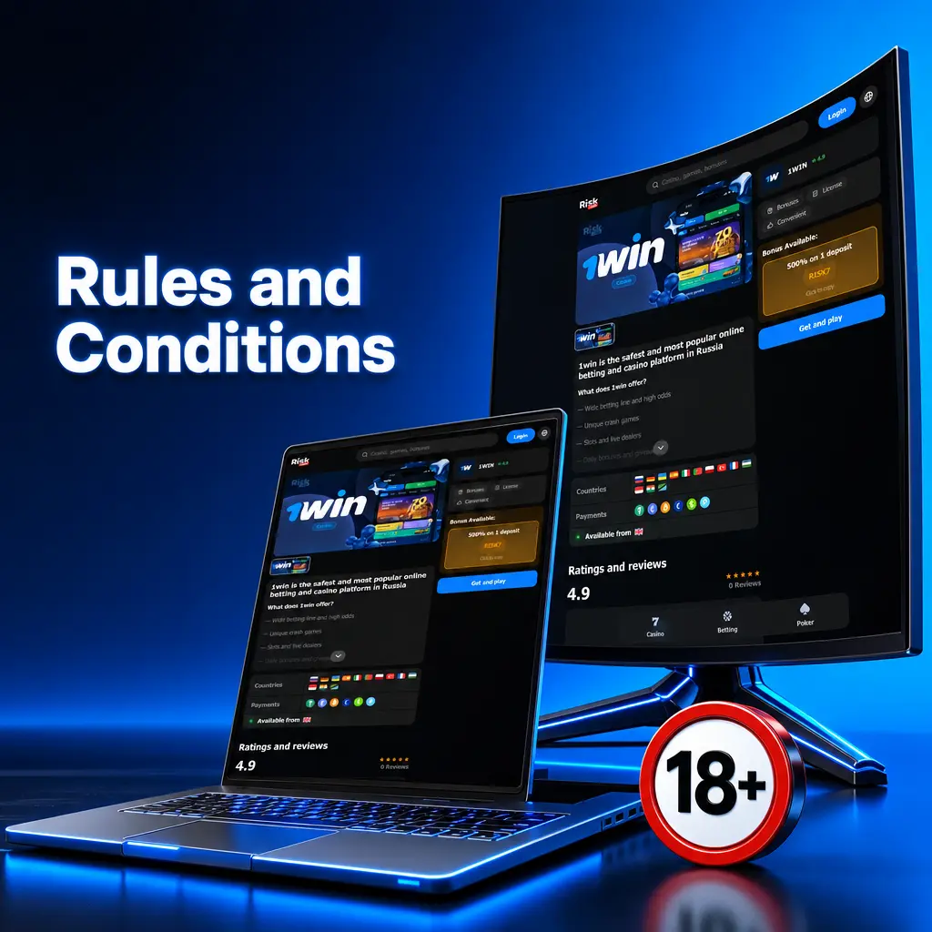 1win platform rules and conditions covering age requirement, account limits, bonus terms, verification, and prohibited activities