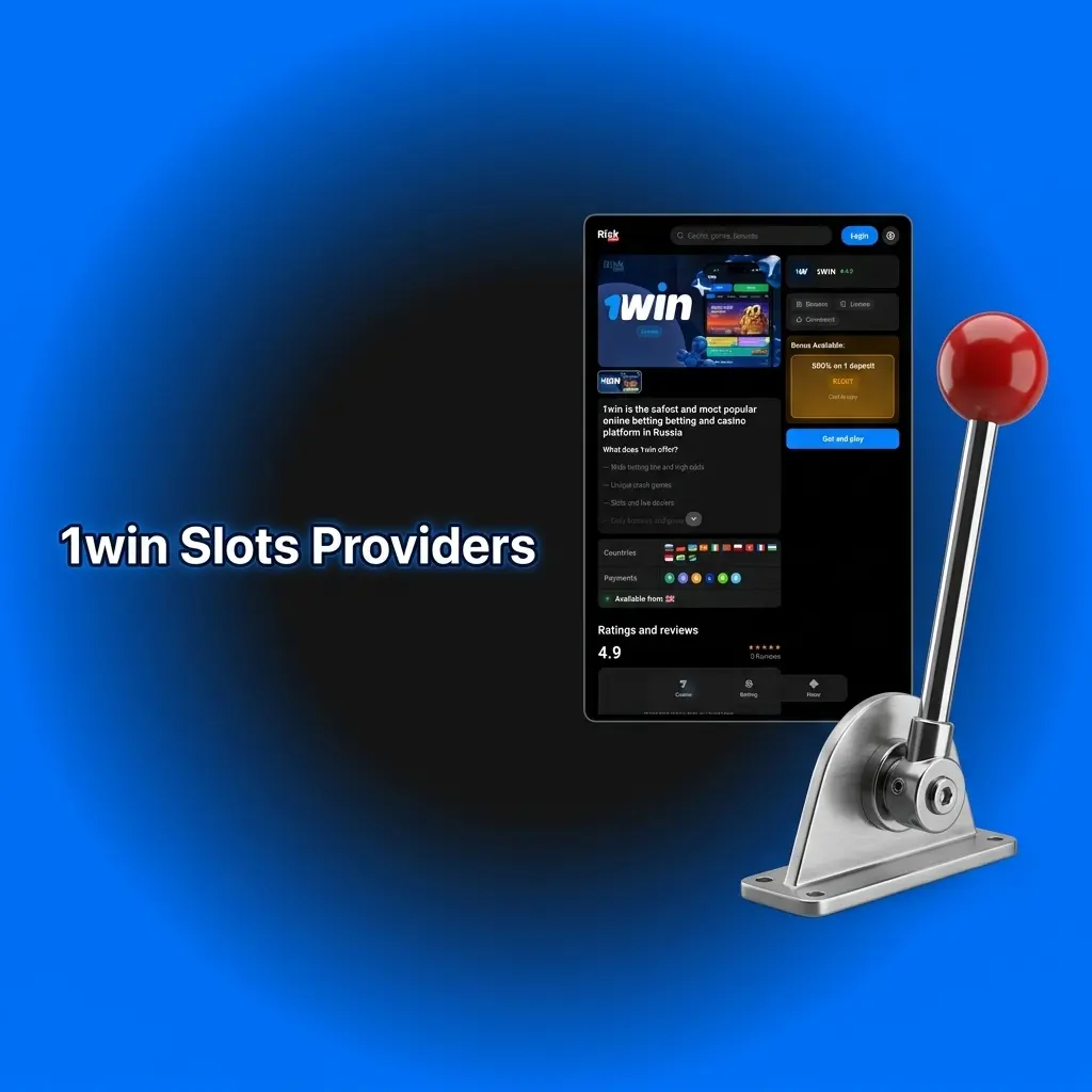 1win slots lobby showing top providers like Pragmatic Play, NetEnt, Microgaming, and more with 100+ software studios