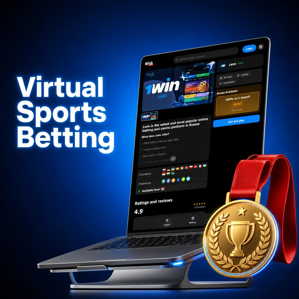 Virtual sports betting on 1win including football, basketball, horse racing, and tennis simulated by random number algorithms