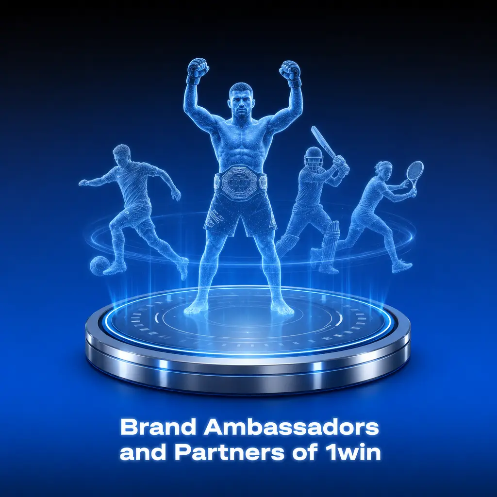 1win brand ambassadors Neymar Jr, UFC partnership, and KKR sponsorship promoting global and regional presence