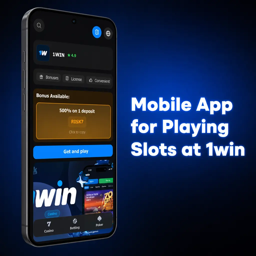 1win mobile app interface showing slots catalogue with touch-friendly navigation for Filipino players on Android and iOS
