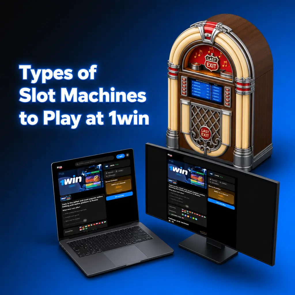 Colorful slot machine categories available at 1win online casino with over 10000 titles to explore